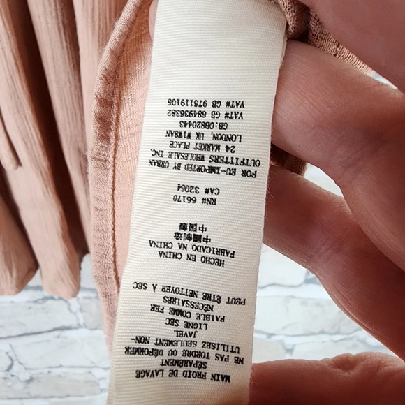 Free People Western Romance Mesh Applique Swing Top Rose  Pink Size XS - Picture 15 of 16